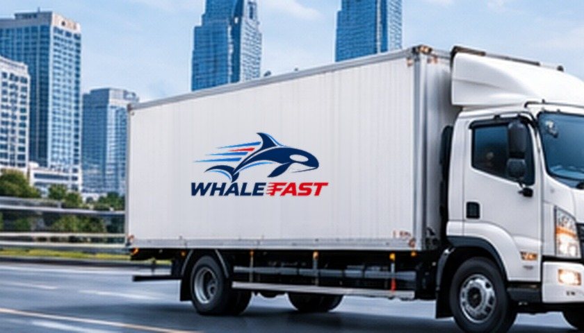 รถขนส่ง Whale Fast วิ่งส่งพัสดุในเมือง